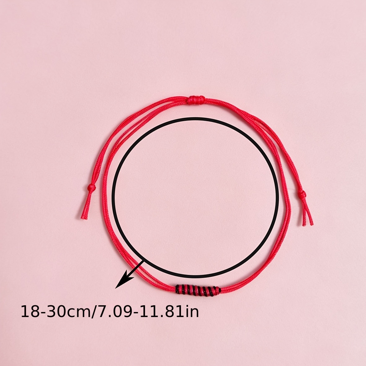 2pc Twisted Circle Decor Handwoven Adjustable Bracelet Set, Unisex